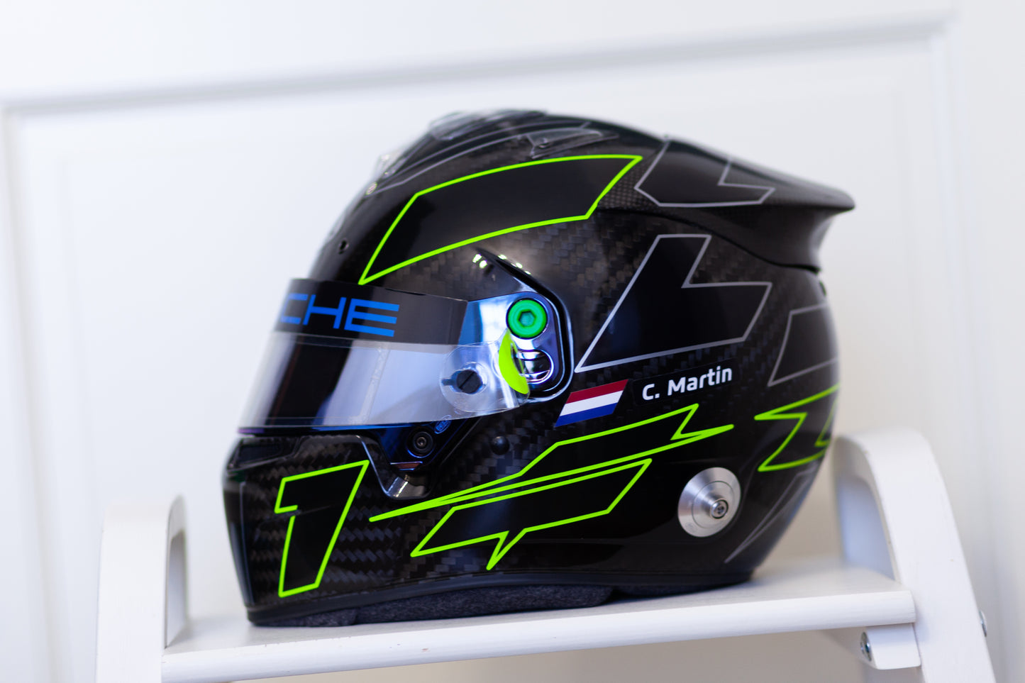 SEBRING Stickers with part FLUO for helmet Color scheme #1 with Name&Flag (design pack) (Karting, Motorsport, Moto)
