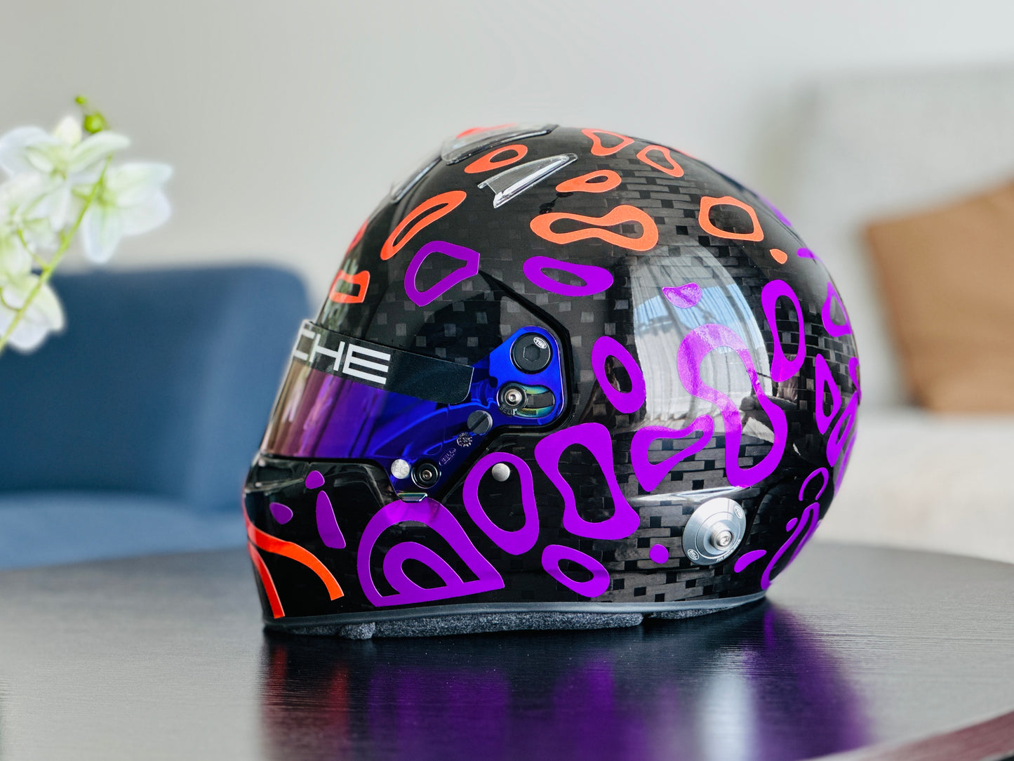 PLASMA Sticker Kit for helmet in Color scheme #2 with part FLUO (design pack) (Karting, Motorsport, Moto)