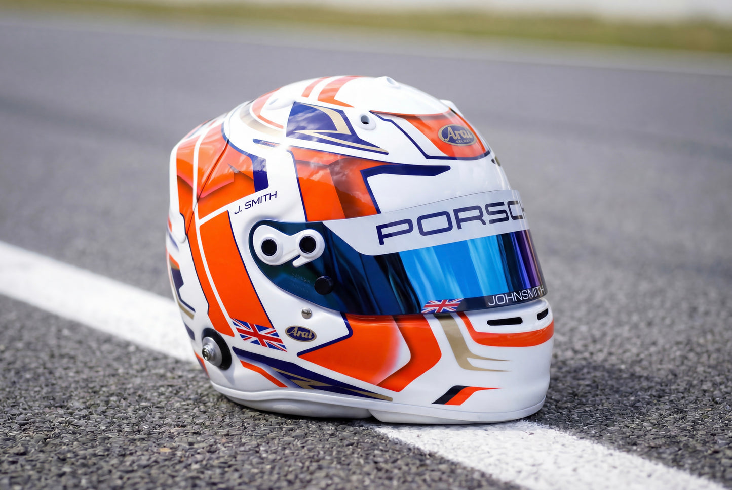ASCARI Sticker Kit for helmet Color Scheme #3 (design pack) (Karting, Motorsport, Moto)