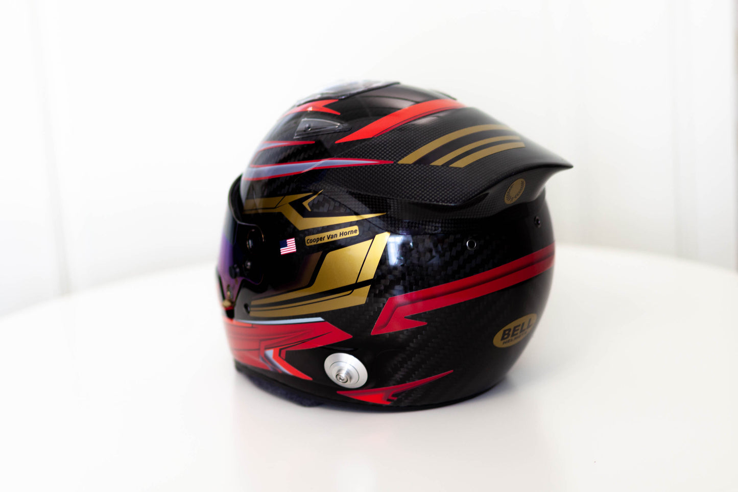 MUGELLO Stickers for helmet Color scheme #5 with Names&Flag and Metal (design pack) (Karting, Motorsport, Moto)