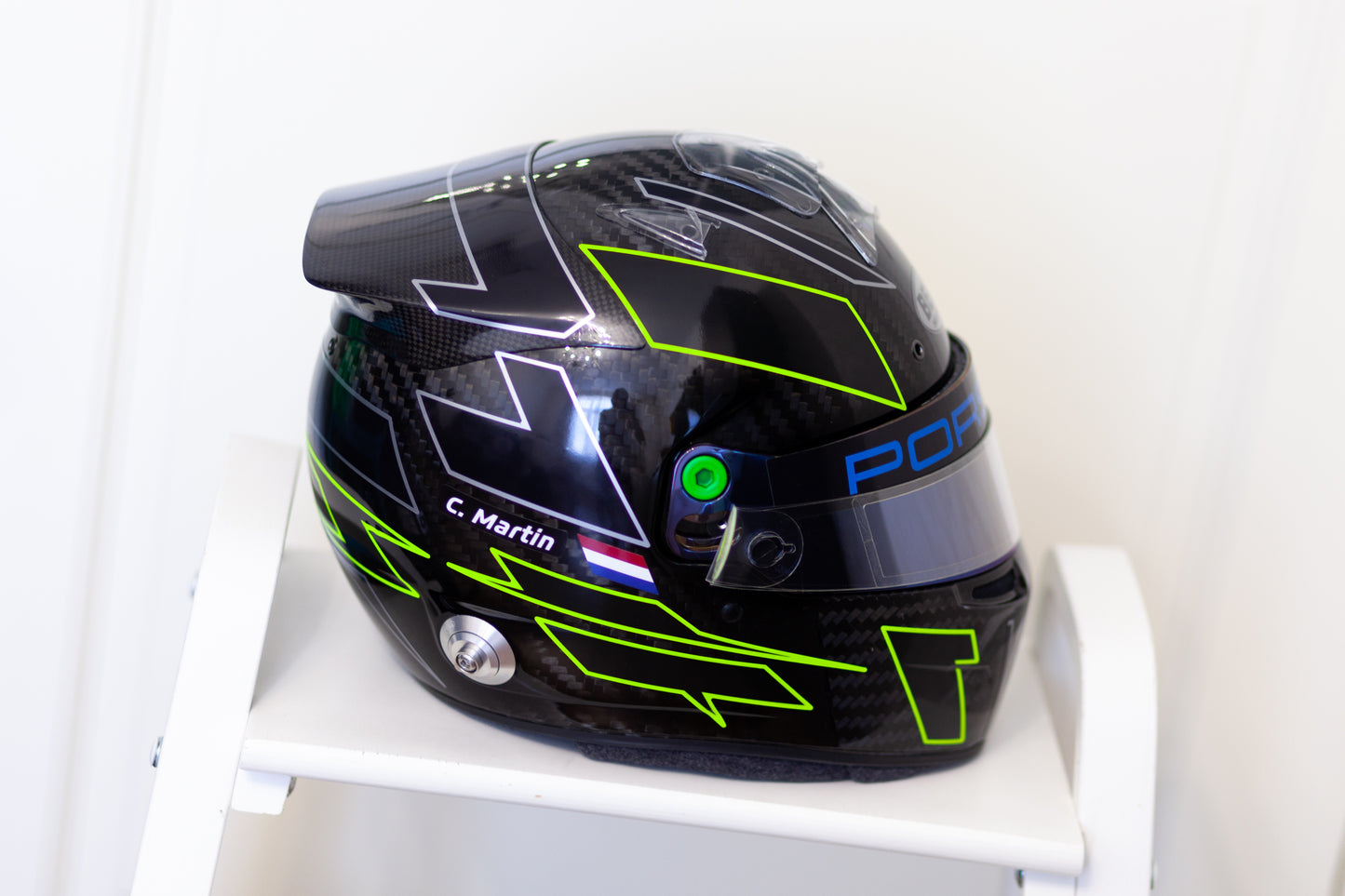 SEBRING Stickers with part FLUO for helmet Color scheme #1 with Name&Flag (design pack) (Karting, Motorsport, Moto)