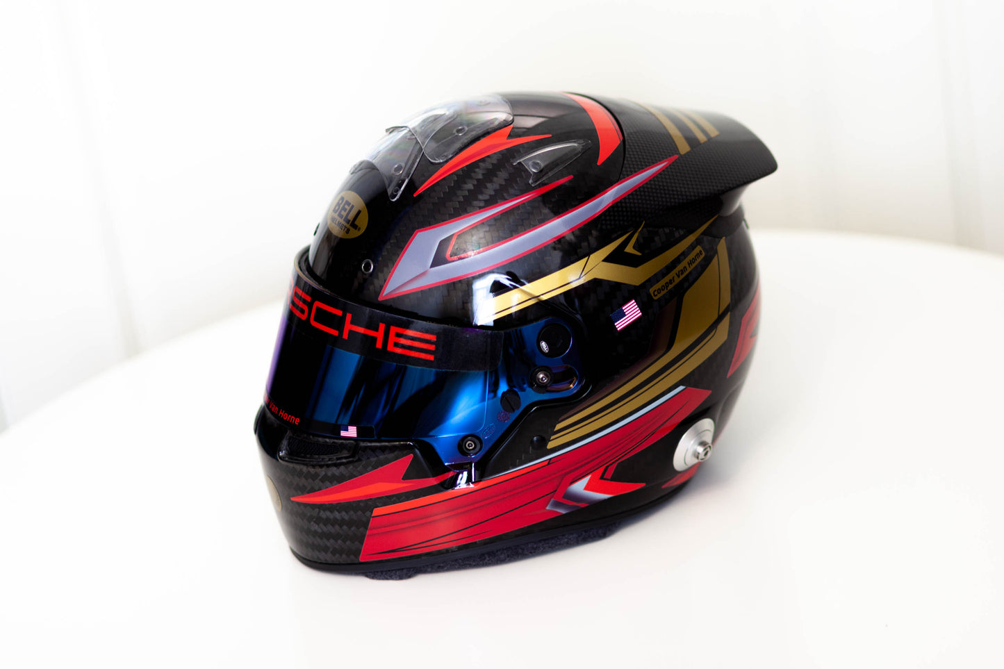 MUGELLO Stickers for helmet Color scheme #5 with Names&Flag and Metal (design pack) (Karting, Motorsport, Moto)