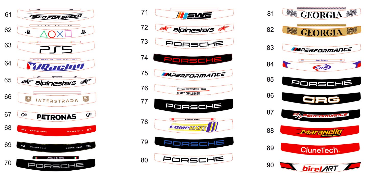 Alpinestars Supertech R10 Helmet visor Sticker (Karting, Motorsport)