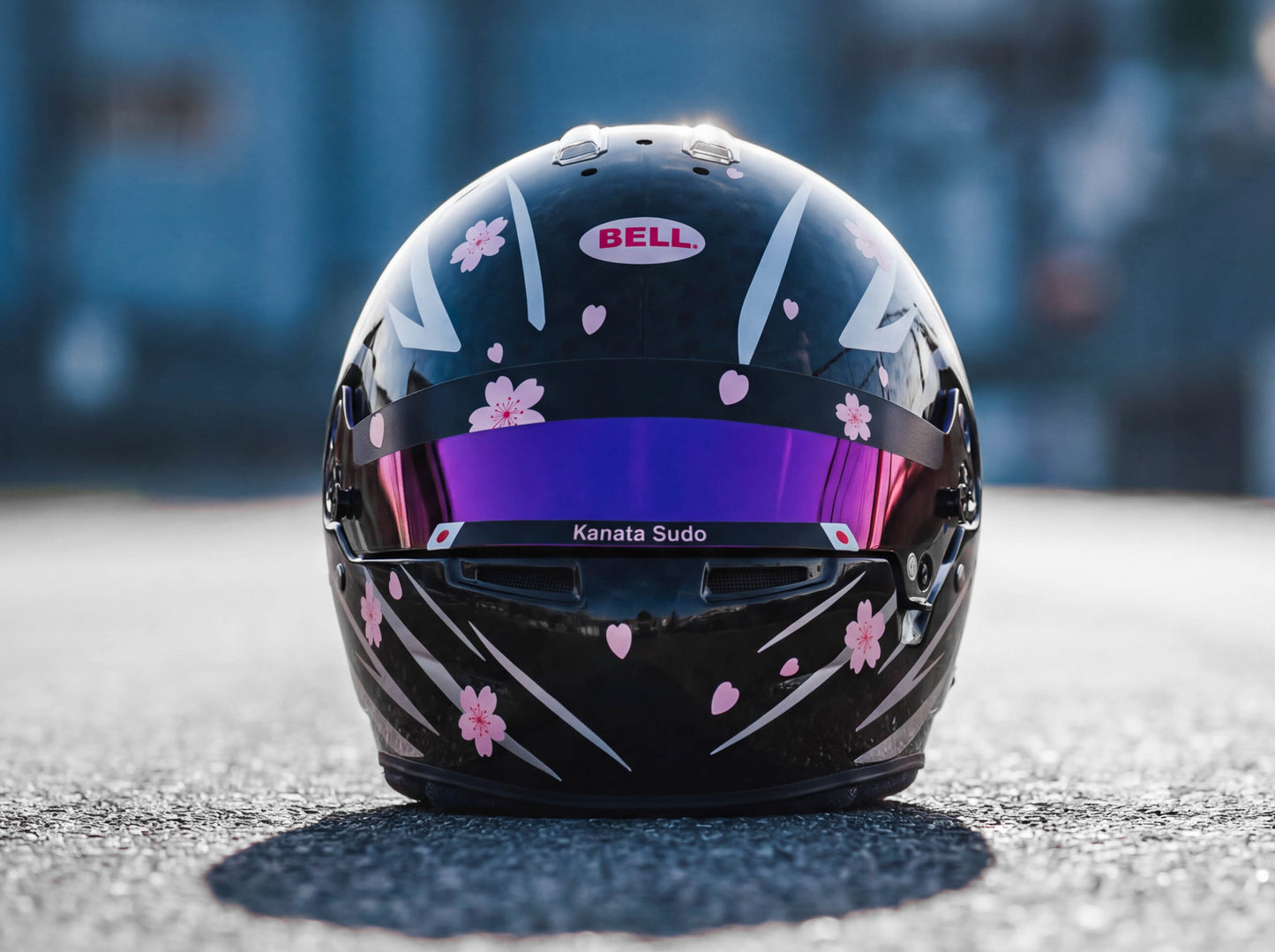 SAKURA Helmet Sticker Pack Color Scheme #1 Pink & Silver Metal (design pack) (Karting, Motorsport, Moto)
