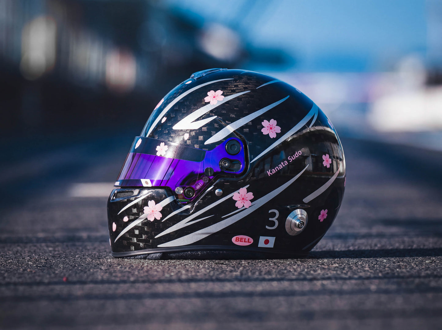 SAKURA Helmet Sticker Pack Color Scheme #1 Pink & Silver Metal (design pack) (Karting, Motorsport, Moto)