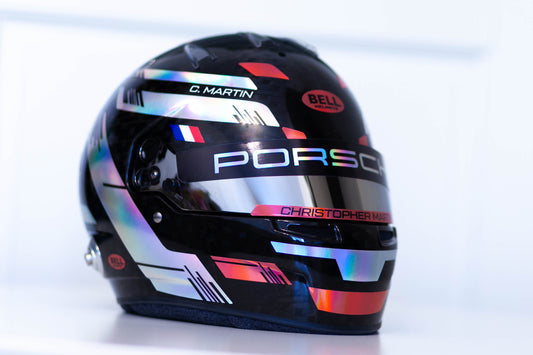 FORZA Sticker Kit for helmet Color Scheme #3 Red Chrome & Silver Chrome (design pack) (Karting, Motorsport, Moto)