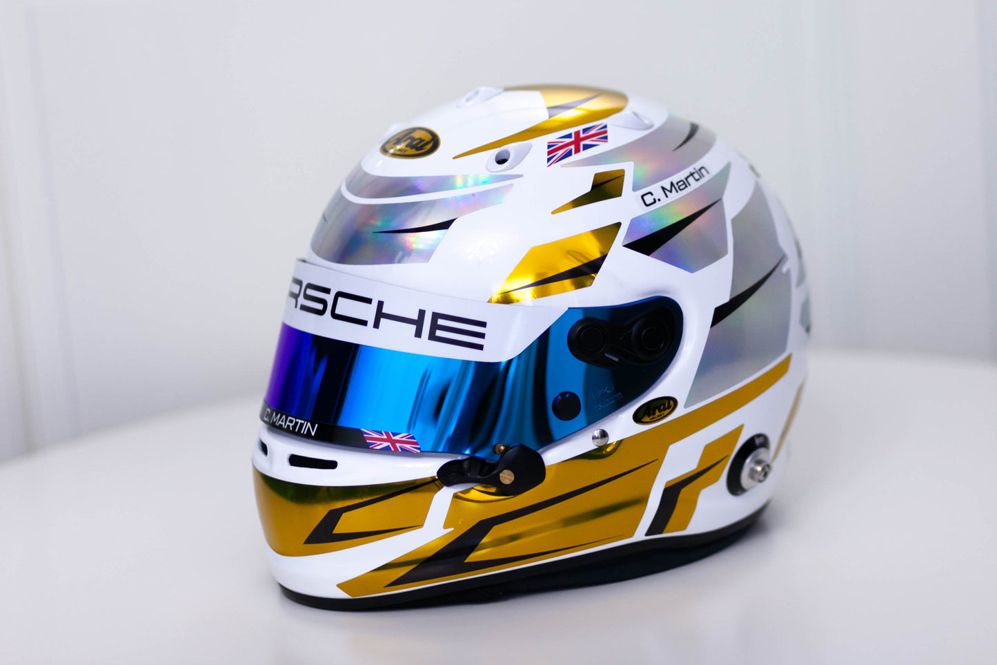 ALPHA Sticker Kit for helmet Color Scheme #4 FLUO & CHROME (design pack) (Karting, Motorsport, Moto)
