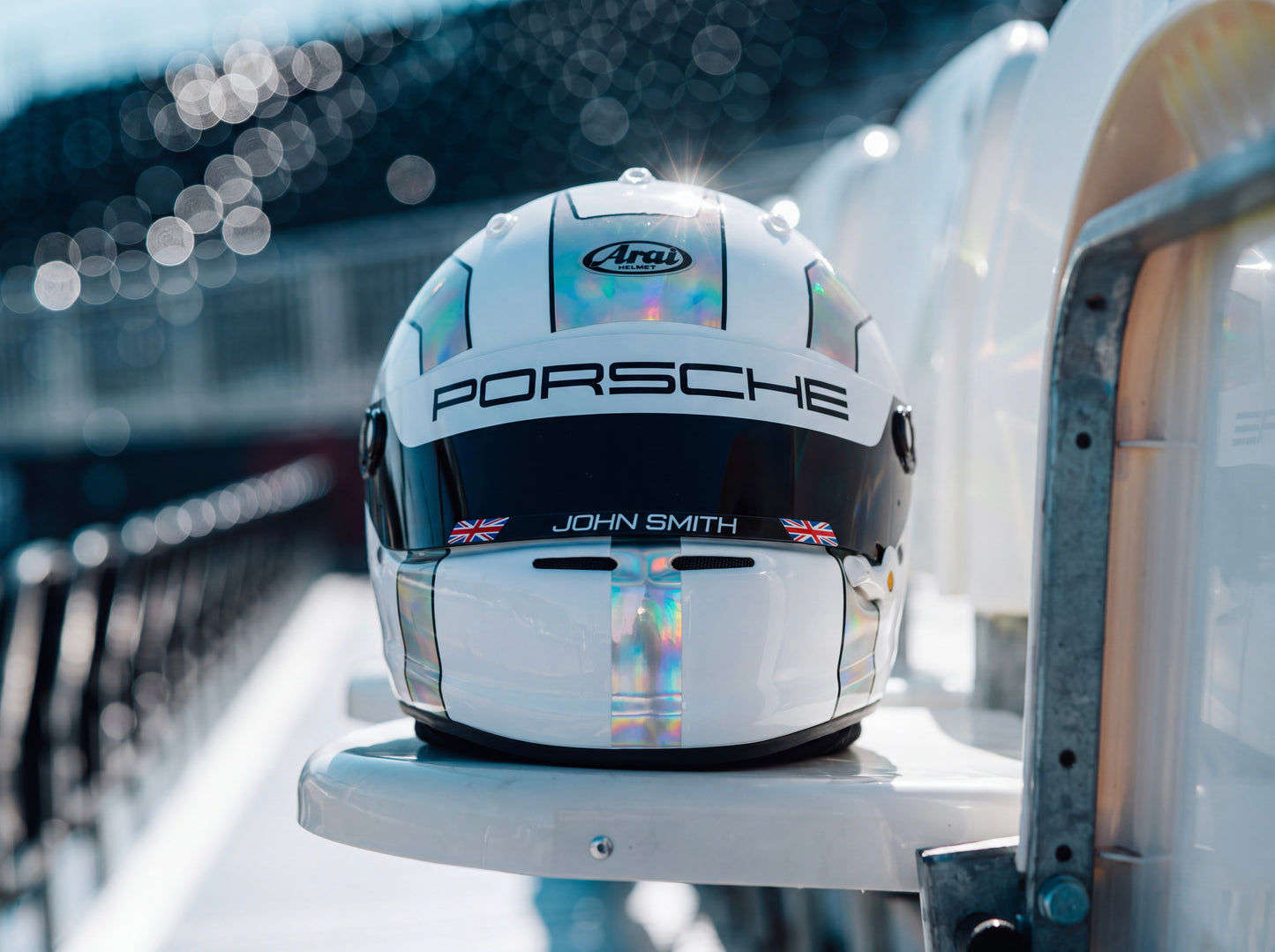 RACING Sticker Kit for helmet Color Scheme #2 Chrome (design pack) (Karting, Motorsport, Moto)