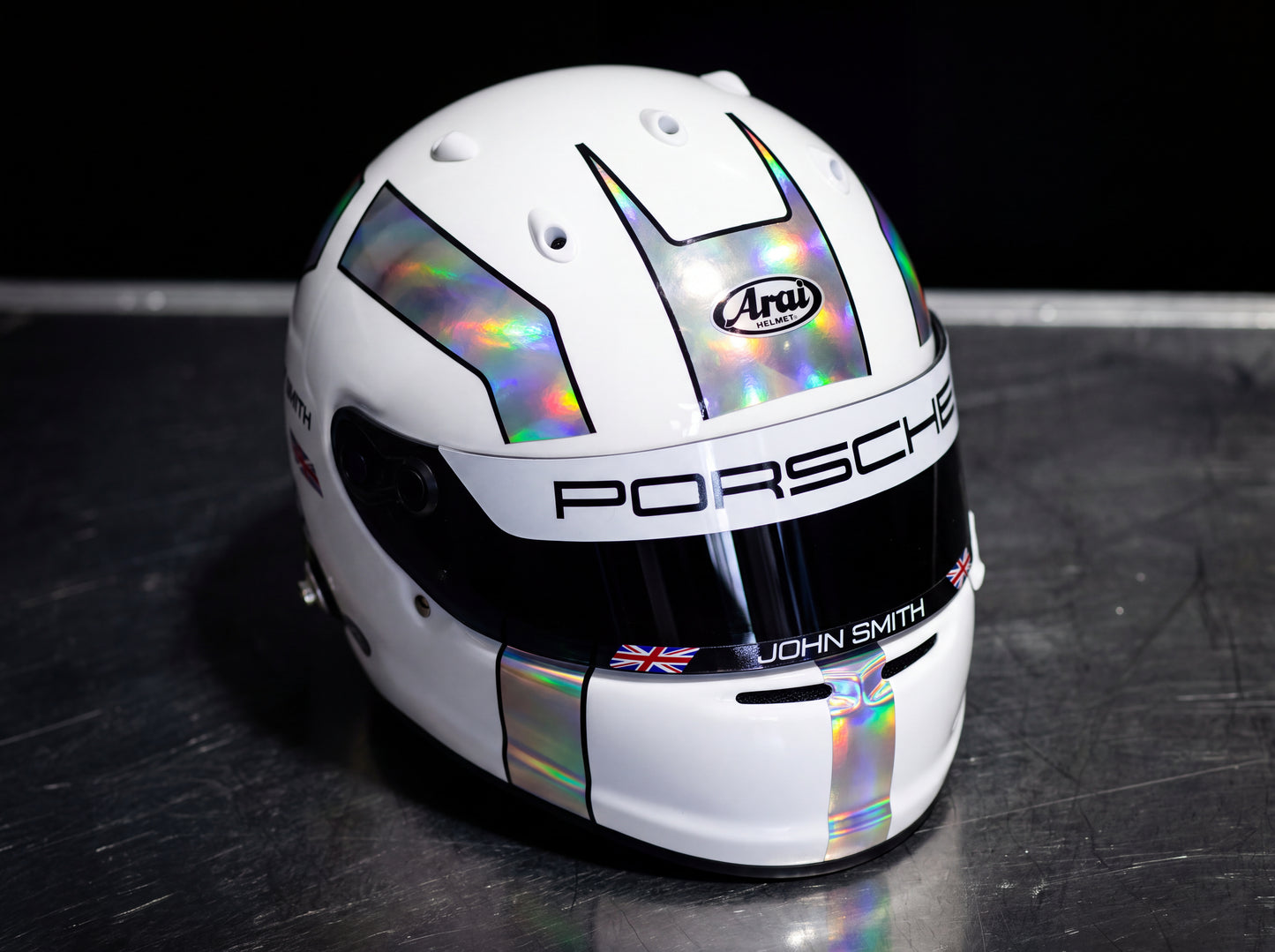 RACING Sticker Kit for helmet Color Scheme #2 Chrome (design pack) (Karting, Motorsport, Moto)
