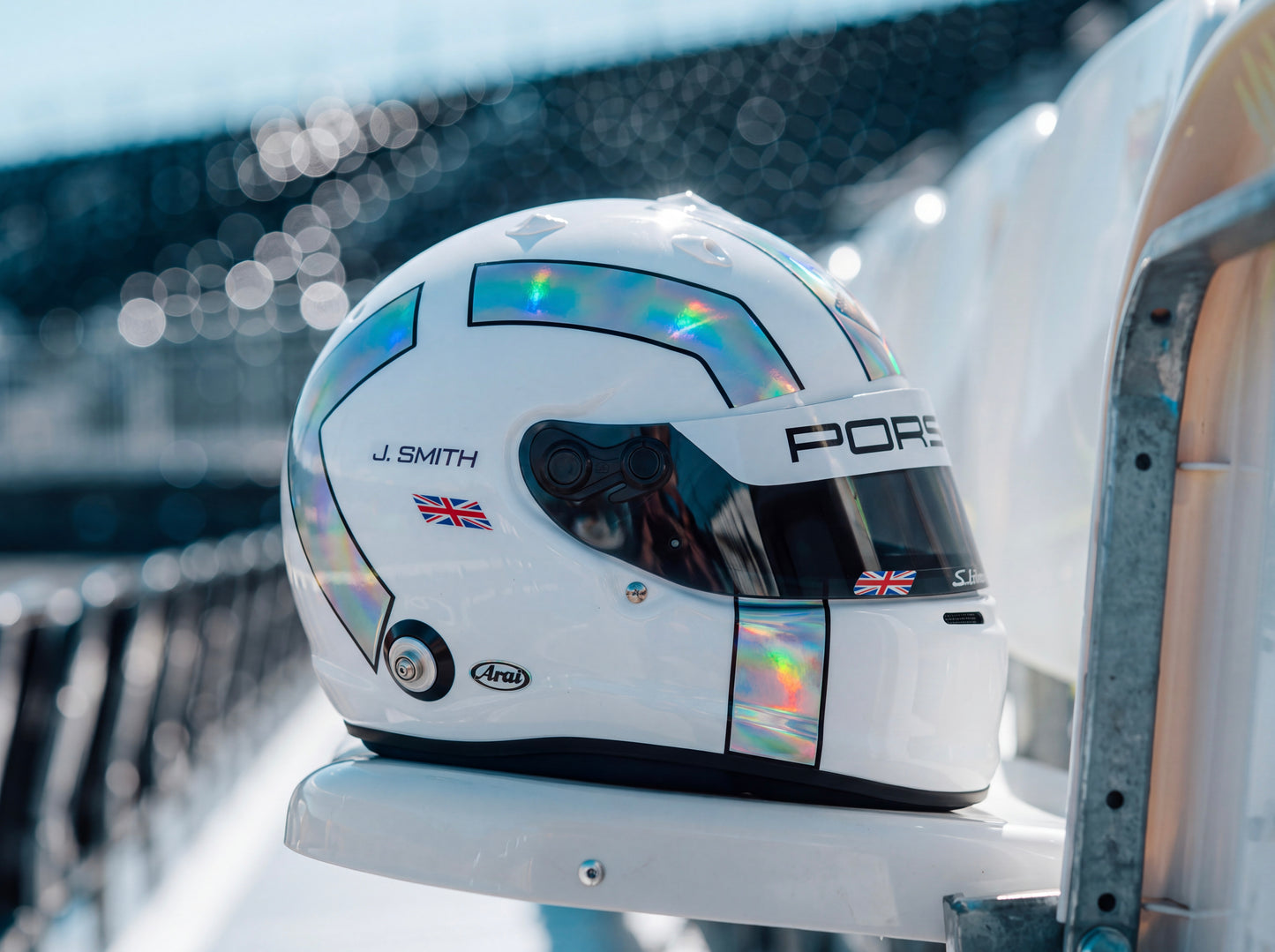 RACING Sticker Kit for helmet Color Scheme #2 Chrome (design pack) (Karting, Motorsport, Moto)