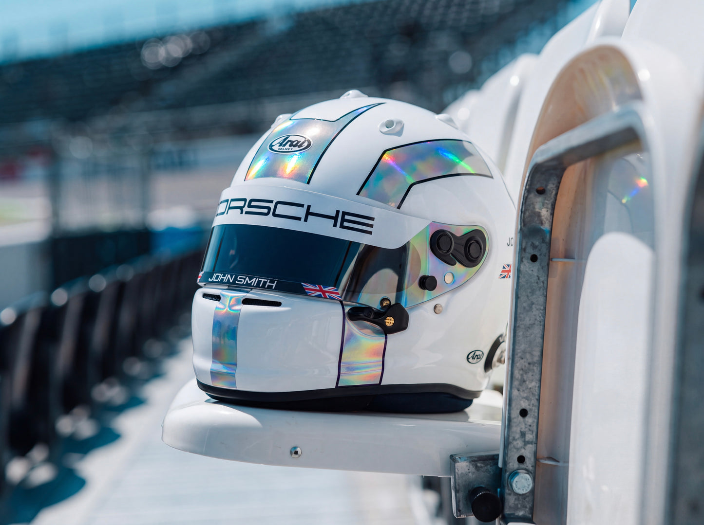 RACING Sticker Kit for helmet Color Scheme #2 Chrome (design pack) (Karting, Motorsport, Moto)