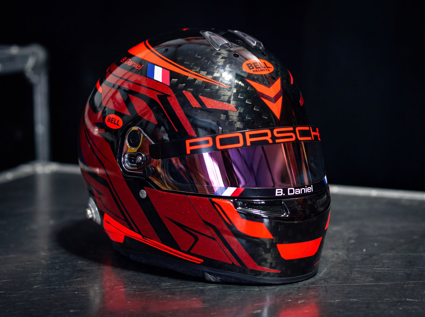 OMEGA Sticker Kit for helmet Color Scheme #4 with Glitter & Fluo (design pack) (Karting, Motorsport, Moto)