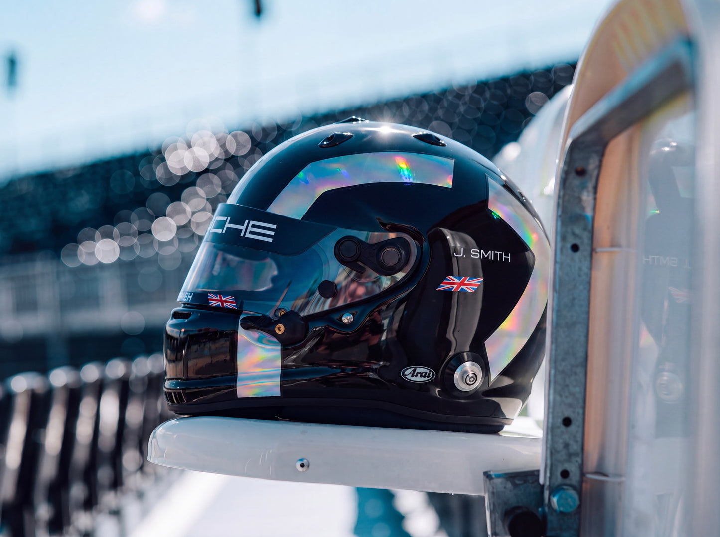RACING Sticker Kit for helmet Color Scheme #2 Chrome (design pack) (Karting, Motorsport, Moto)