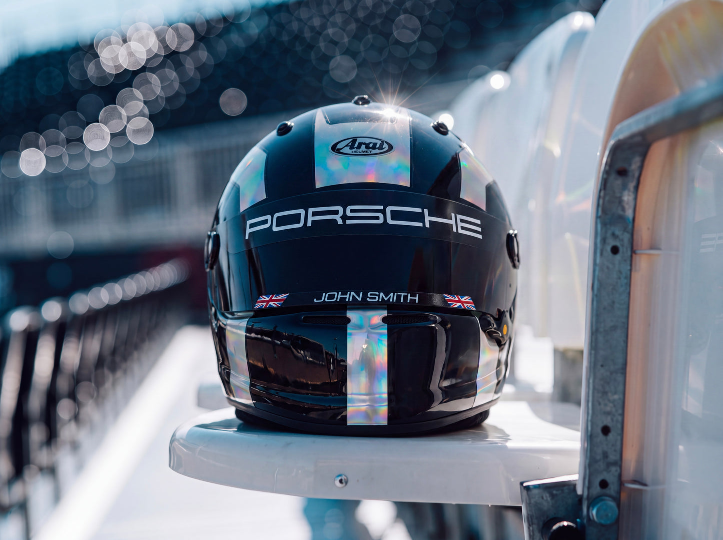 RACING Sticker Kit for helmet Color Scheme #2 Chrome (design pack) (Karting, Motorsport, Moto)
