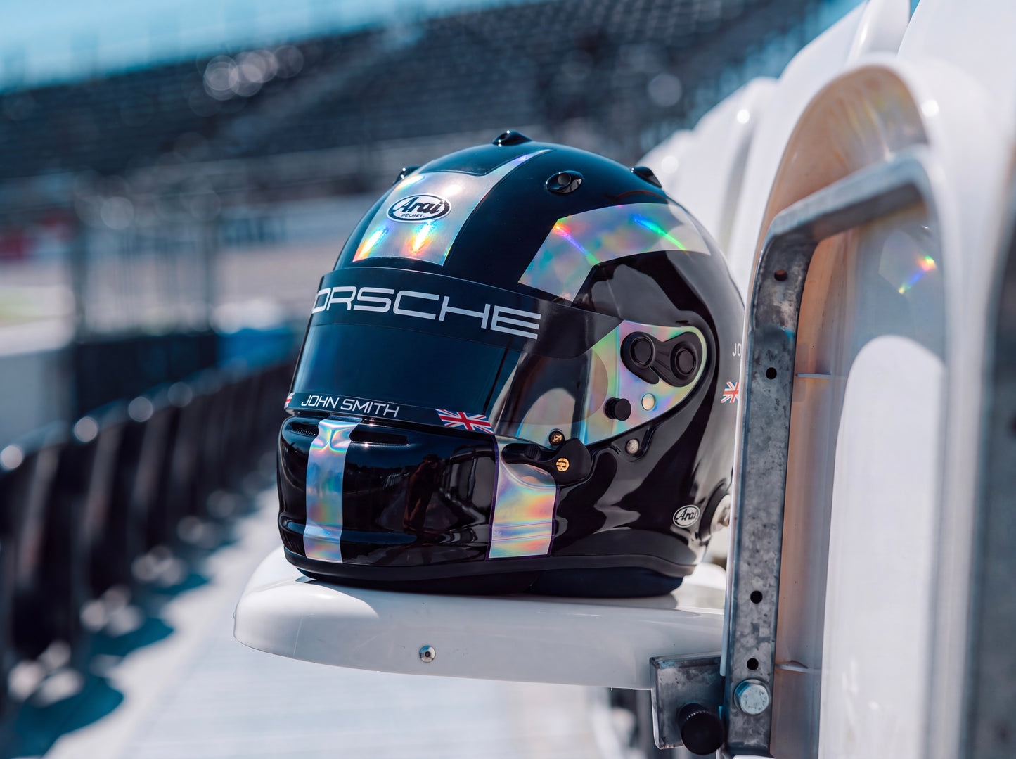 RACING Sticker Kit for helmet Color Scheme #2 Chrome (design pack) (Karting, Motorsport, Moto)