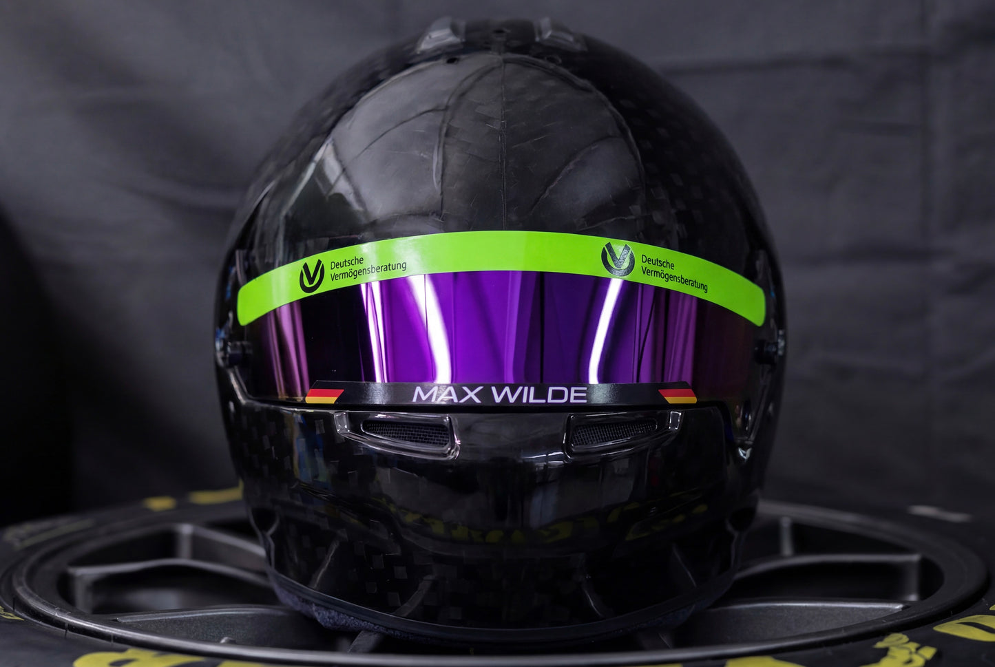 Deutsche Vermögensberatung visor stripe for helmet (design pack) (Karting, Motorsport, Moto)
