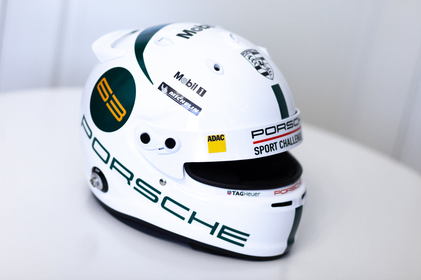 PORSCHE Challenge Helmet Sticker Pack Color Scheme #2 GREEN (design pack) (Karting, Motorsport, Moto)