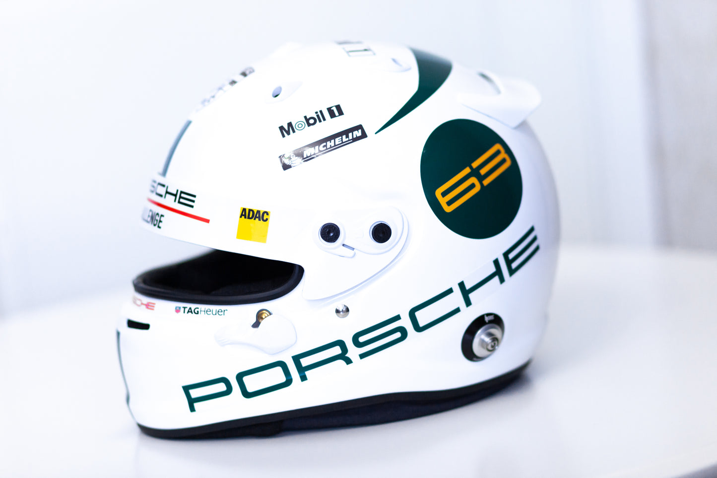 PORSCHE Challenge Helmet Sticker Pack Color Scheme #2 GREEN (design pack) (Karting, Motorsport, Moto)