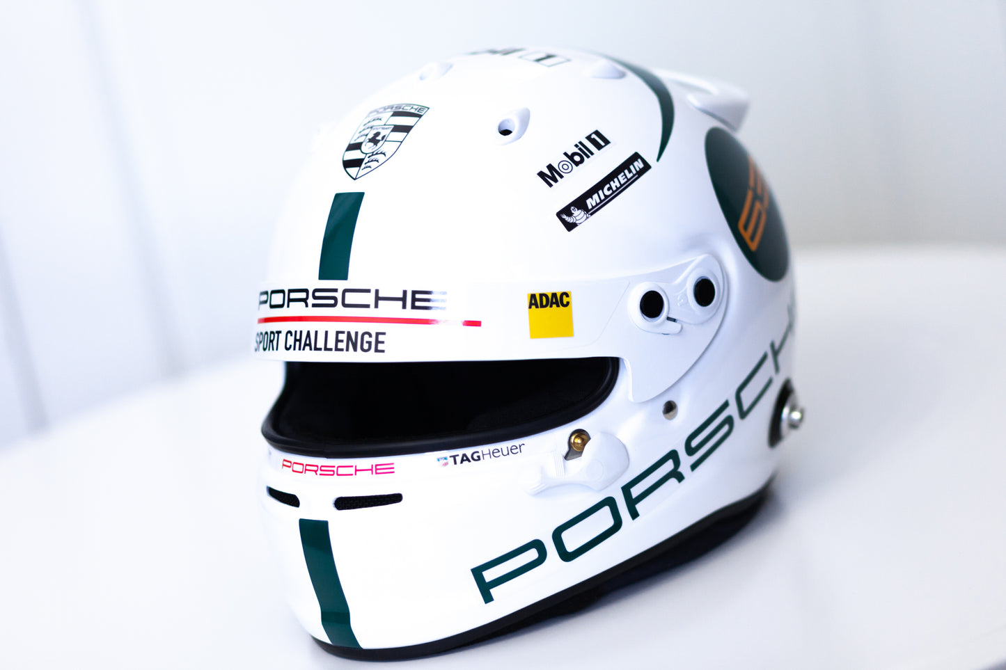 PORSCHE Challenge Helmet Sticker Pack Color Scheme #2 GREEN (design pack) (Karting, Motorsport, Moto)