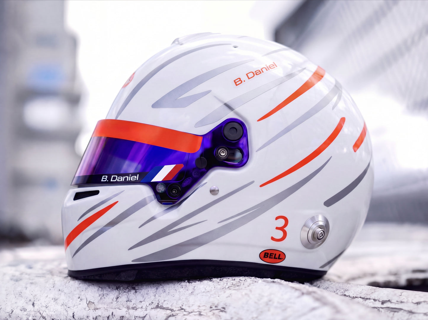 FLOW Helmet Sticker Pack Color Scheme #1 Fluo & Silver Metal (design pack) (Karting, Motorsport, Moto)