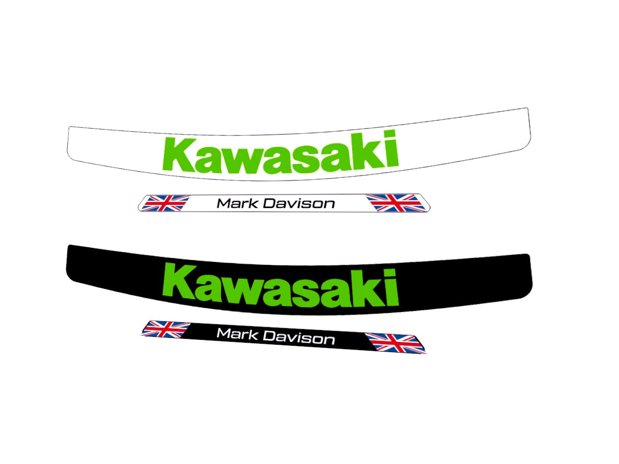 KAWASAKI visor stripe for helmet (Karting, Motorsport, Moto)
