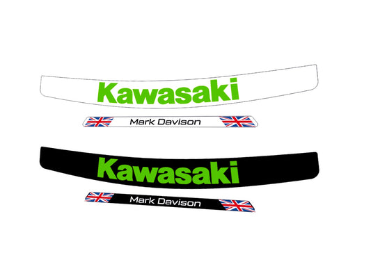 KAWASAKI visor stripe for helmet (Karting, Motorsport, Moto)