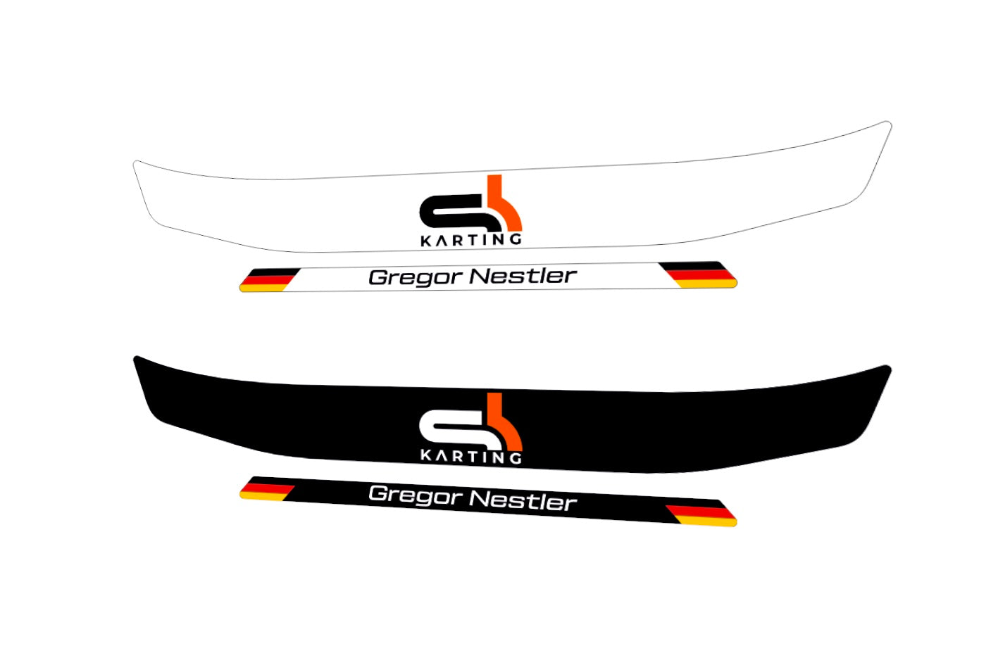 SH-KARTSPORT visor stripe for helmet (Karting, Motorsport, Moto)