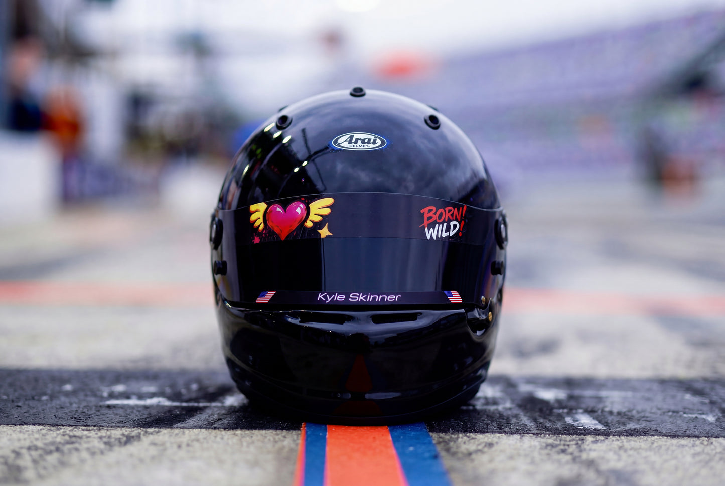 BORN WILD visor stripe for helmet (Karting, Motorsport, Moto)