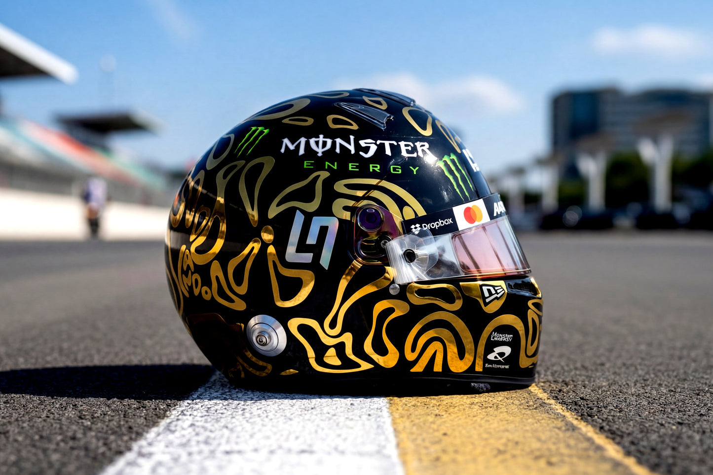 LANDO 2025 Sticker Kit for helmet Color Scheme 2 in GOLD (design pack) (Karting, Motorsport, Moto)