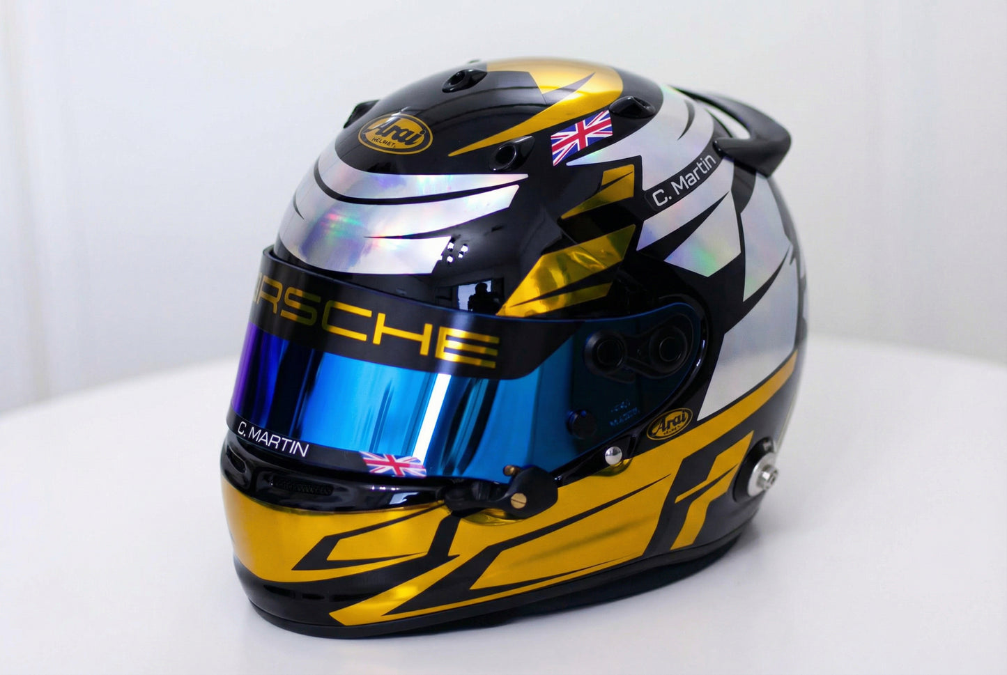 ALPHA Sticker Kit for helmet Color Scheme #4 FLUO & CHROME (design pack) (Karting, Motorsport, Moto)