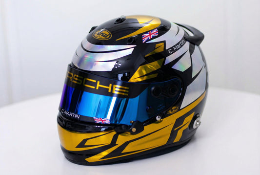 ALPHA Sticker Kit for helmet Color Scheme #4 FLUO & CHROME (design pack) (Karting, Motorsport, Moto)