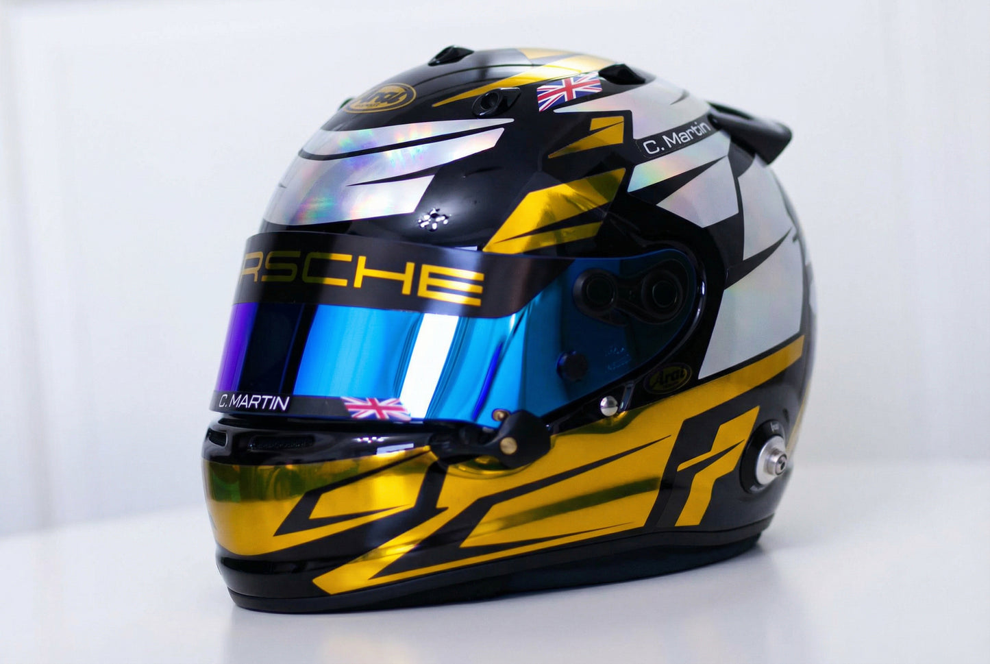 ALPHA Sticker Kit for helmet Color Scheme #4 FLUO & CHROME (design pack) (Karting, Motorsport, Moto)