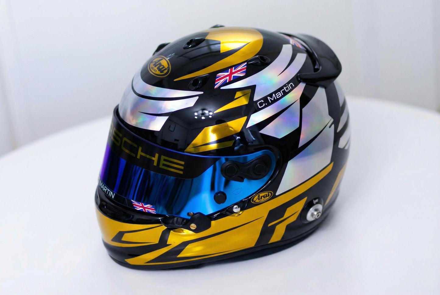 ALPHA Sticker Kit for helmet Color Scheme #4 FLUO & CHROME (design pack) (Karting, Motorsport, Moto)