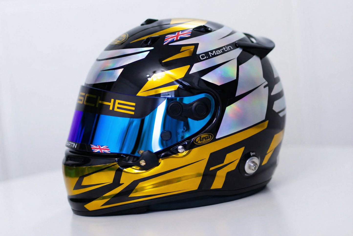 ALPHA Sticker Kit for helmet Color Scheme #4 FLUO & CHROME (design pack) (Karting, Motorsport, Moto)