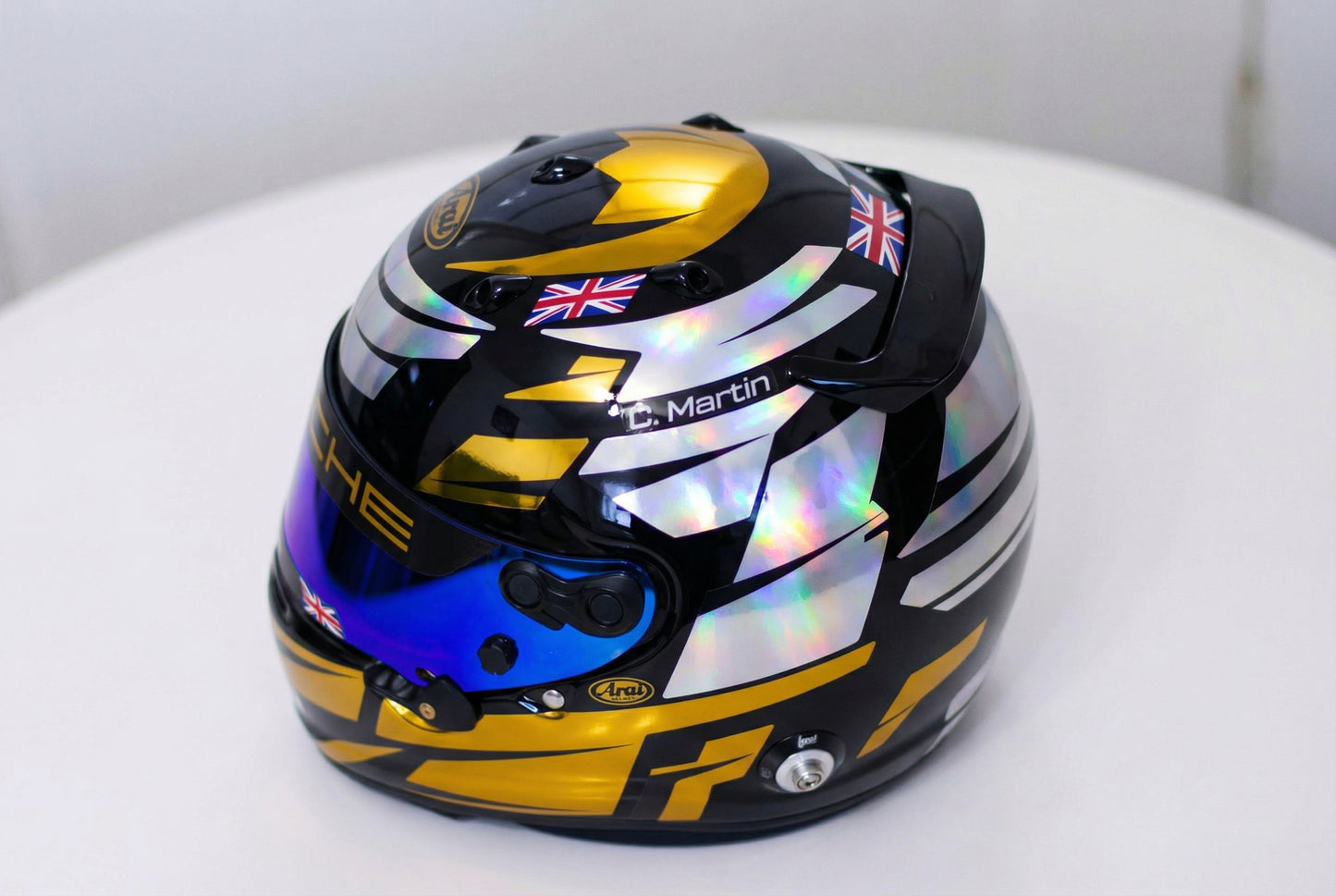 ALPHA Sticker Kit for helmet Color Scheme #4 FLUO & CHROME (design pack) (Karting, Motorsport, Moto)