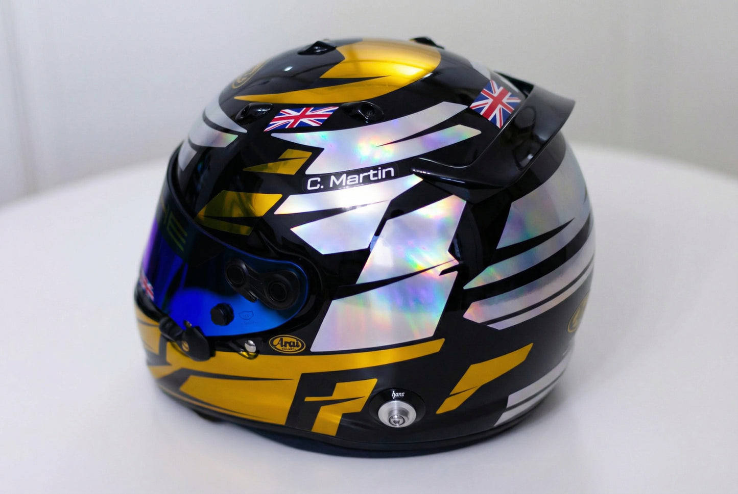 ALPHA Sticker Kit for helmet Color Scheme #4 FLUO & CHROME (design pack) (Karting, Motorsport, Moto)