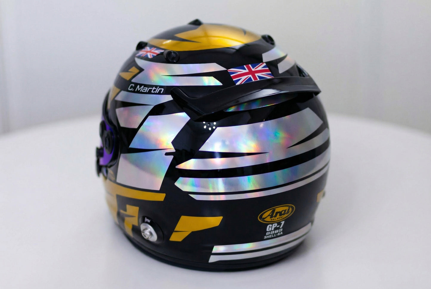 ALPHA Sticker Kit for helmet Color Scheme #4 FLUO & CHROME (design pack) (Karting, Motorsport, Moto)