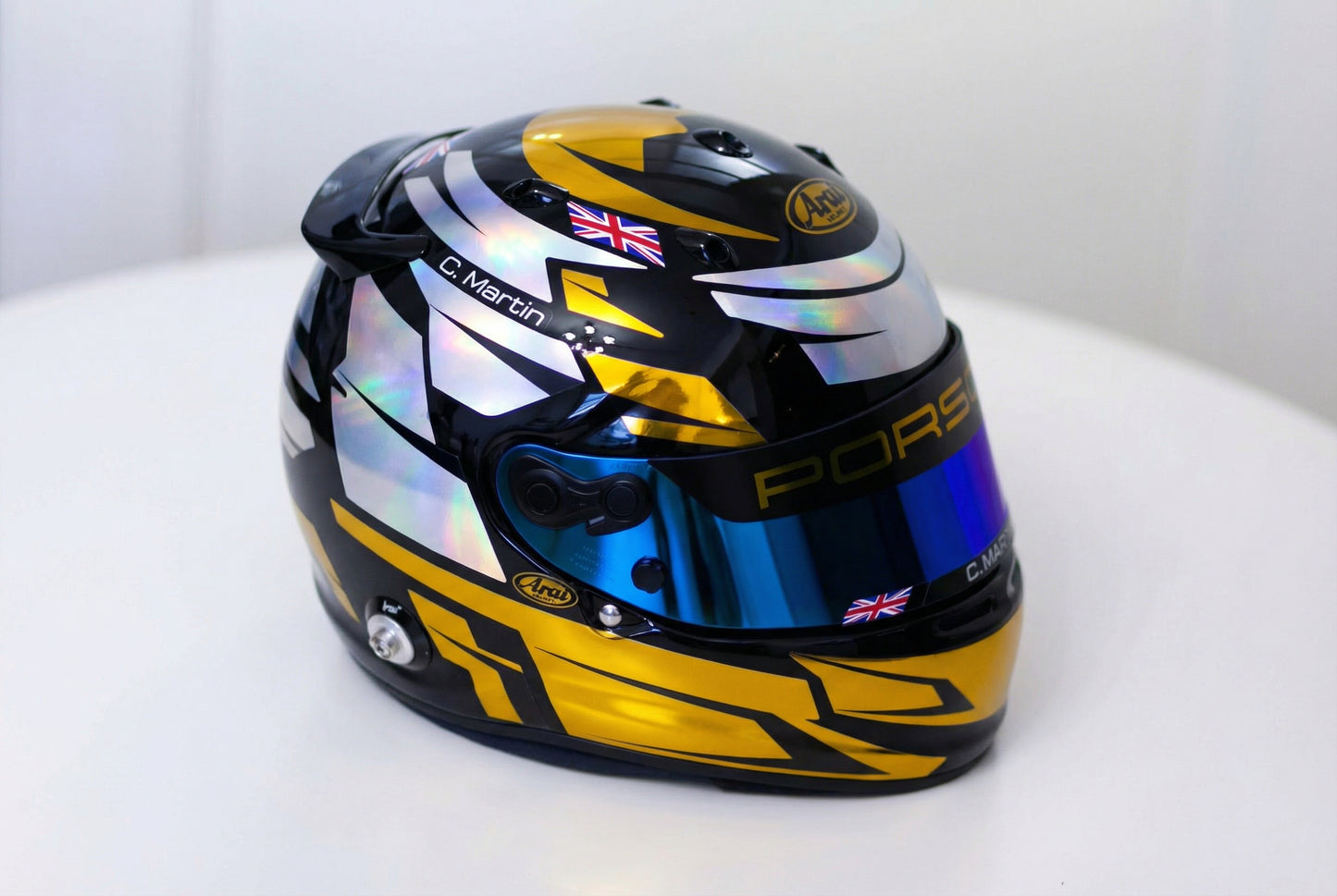 ALPHA Sticker Kit for helmet Color Scheme #4 FLUO & CHROME (design pack) (Karting, Motorsport, Moto)