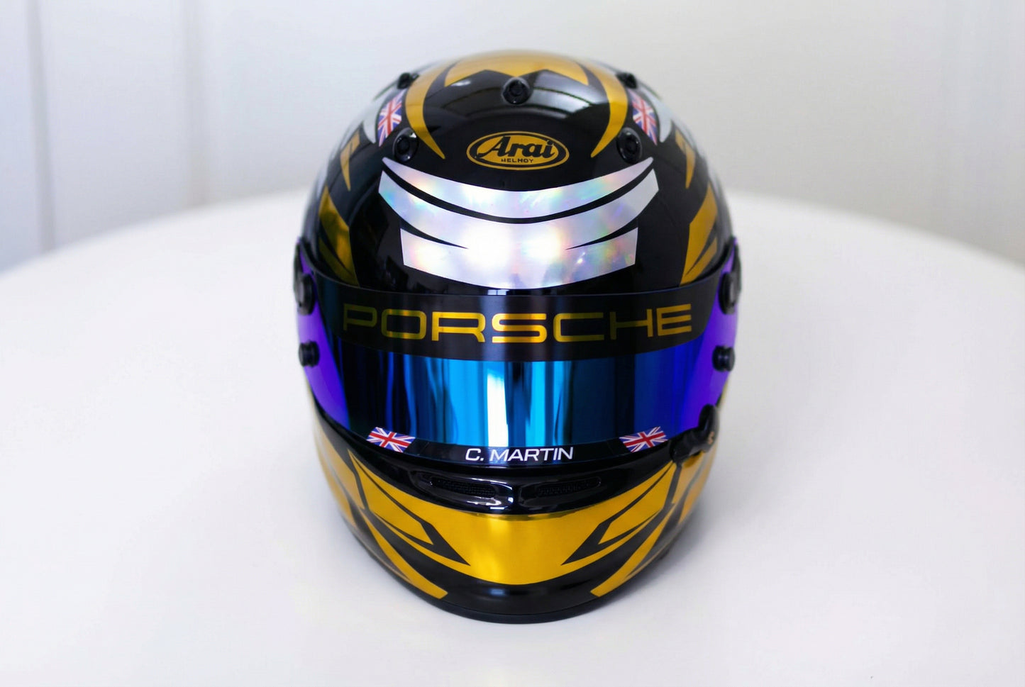 ALPHA Sticker Kit for helmet Color Scheme #4 FLUO & CHROME (design pack) (Karting, Motorsport, Moto)