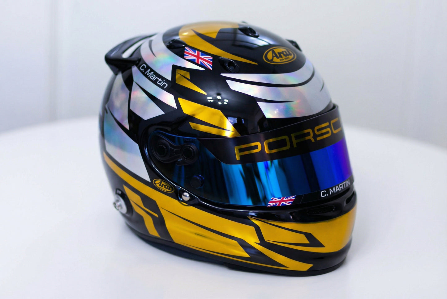 ALPHA Sticker Kit for helmet Color Scheme #4 FLUO & CHROME (design pack) (Karting, Motorsport, Moto)