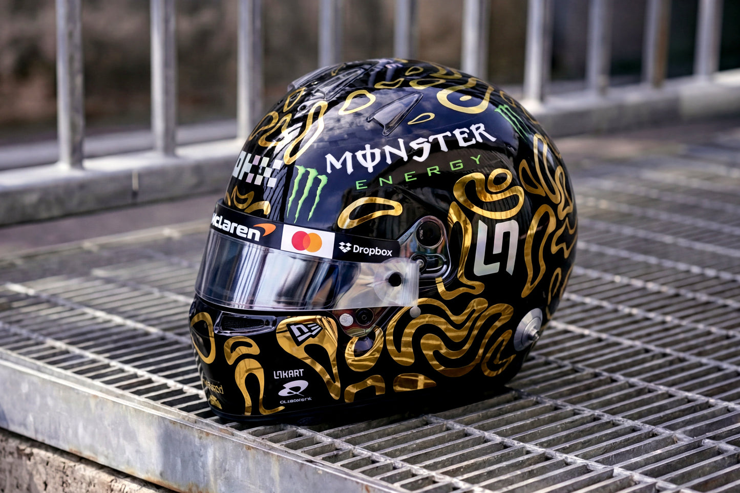 LANDO 2025 Sticker Kit for helmet Color Scheme 2 in GOLD (design pack) (Karting, Motorsport, Moto)
