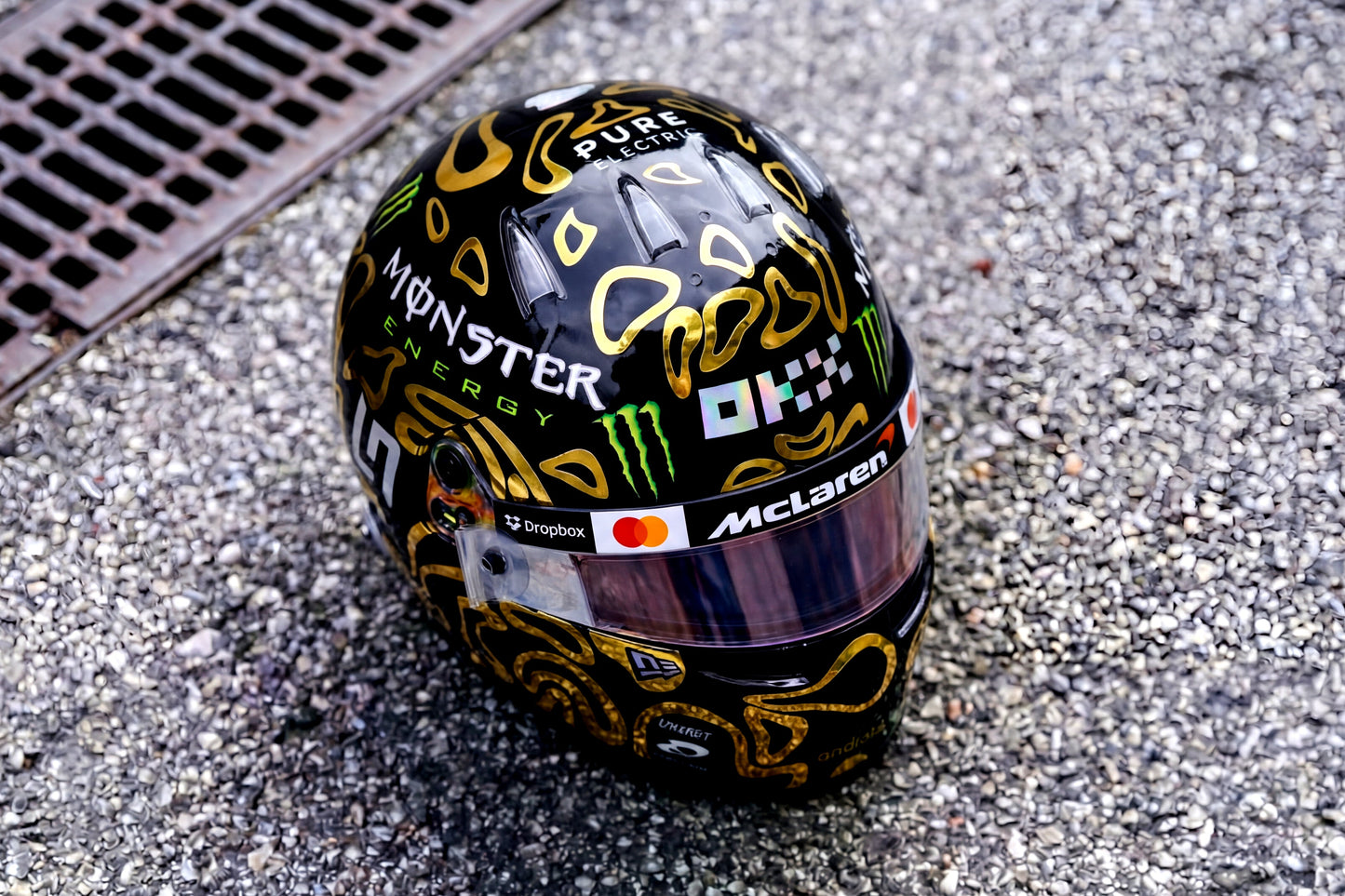 LANDO 2025 Sticker Kit for helmet Color Scheme 2 in GOLD (design pack) (Karting, Motorsport, Moto)