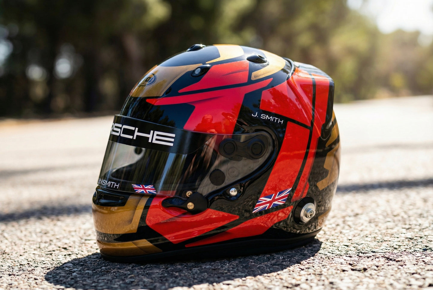 ASCARI Sticker Kit for helmet Color Scheme #1 with metal Silver (design pack) (Karting, Motorsport, Moto)