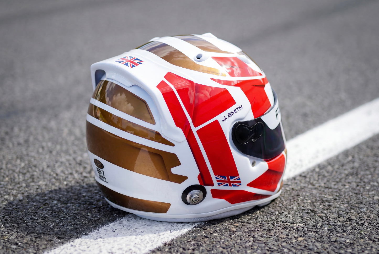 ASCARI Sticker Kit for helmet Color Scheme #1 with metal Silver (design pack) (Karting, Motorsport, Moto)