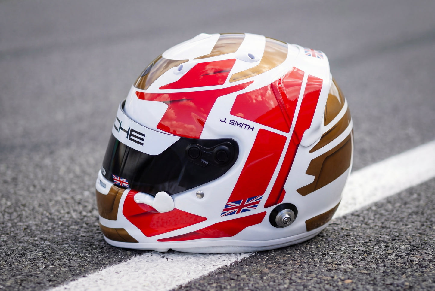 ASCARI Sticker Kit for helmet Color Scheme #1 with metal Silver (design pack) (Karting, Motorsport, Moto)