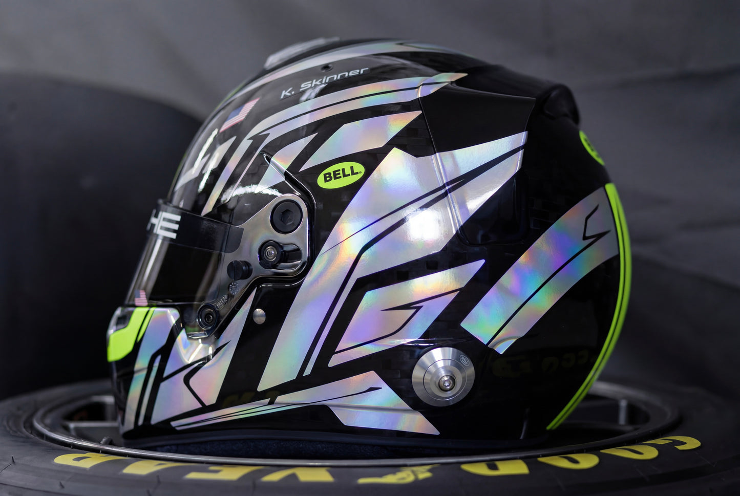 OMEGA Sticker Kit for helmet Color Scheme #3 with Fluo & Chrome (design pack) (Karting, Motorsport, Moto)