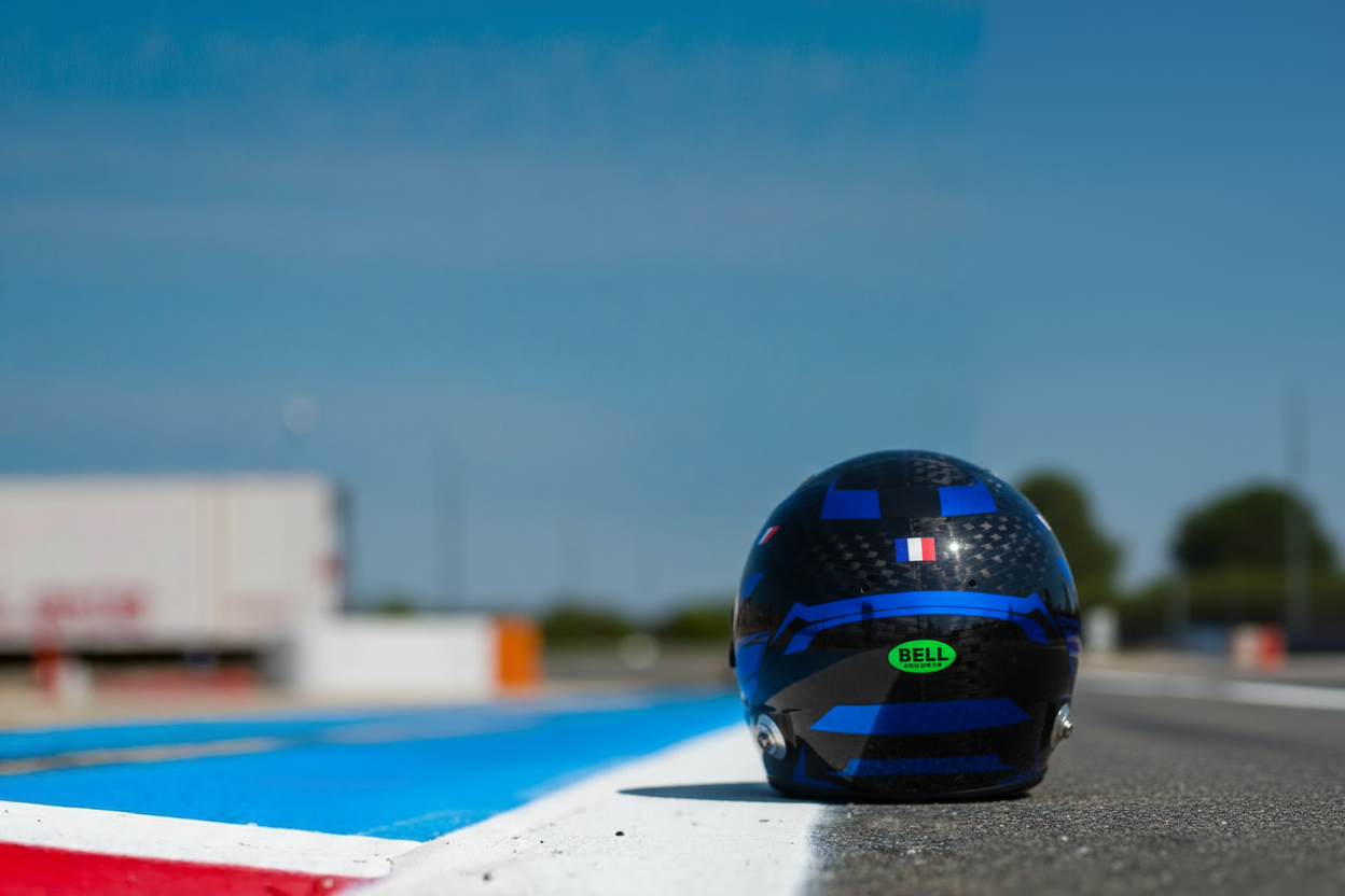 GRANDA Sticker Kit for helmet Color Scheme #4 FLUO & Blue Chrome helmet (design pack) (Karting, Motorsport, Moto)