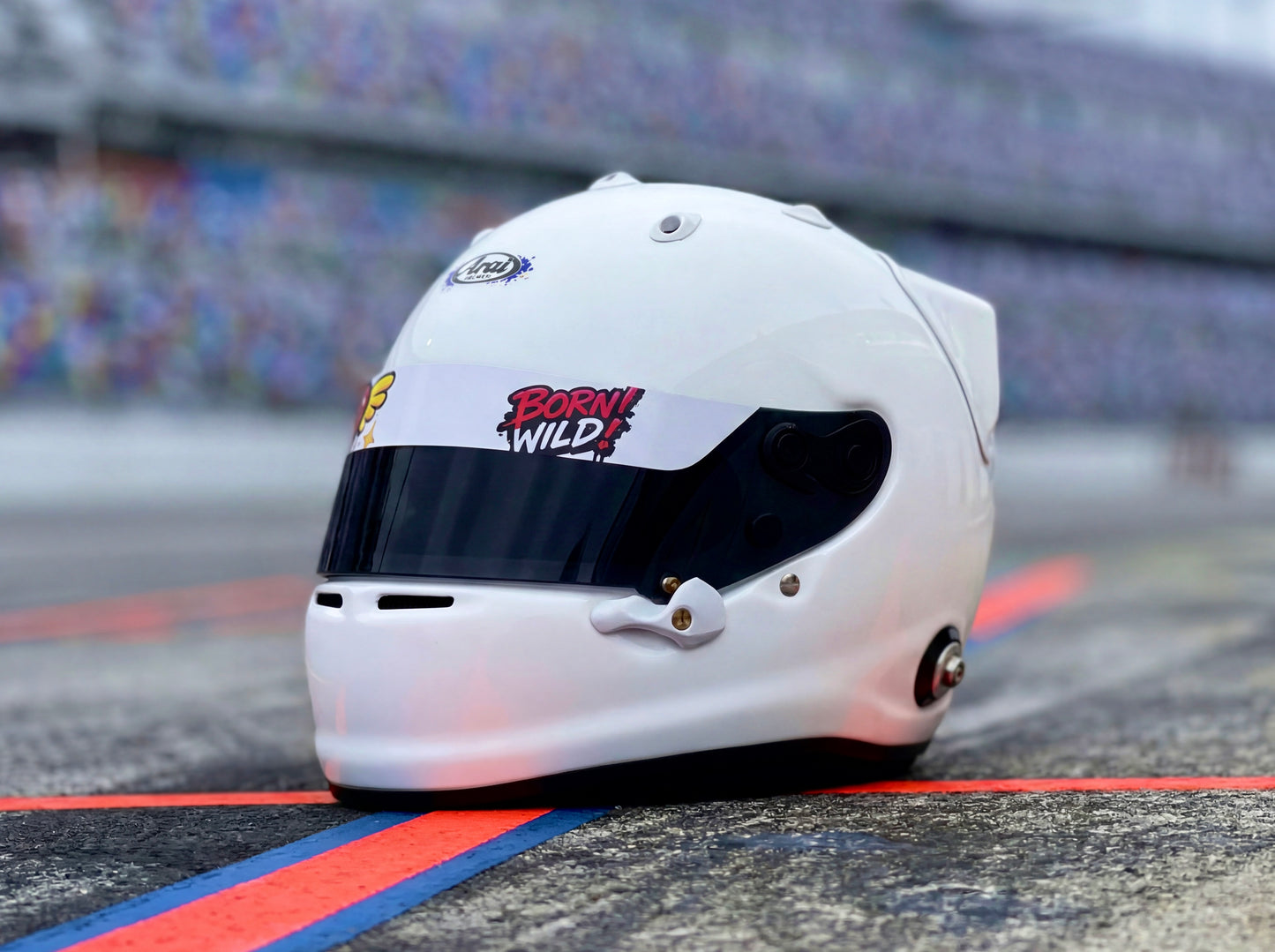 BORN WILD visor stripe for helmet (Karting, Motorsport, Moto)
