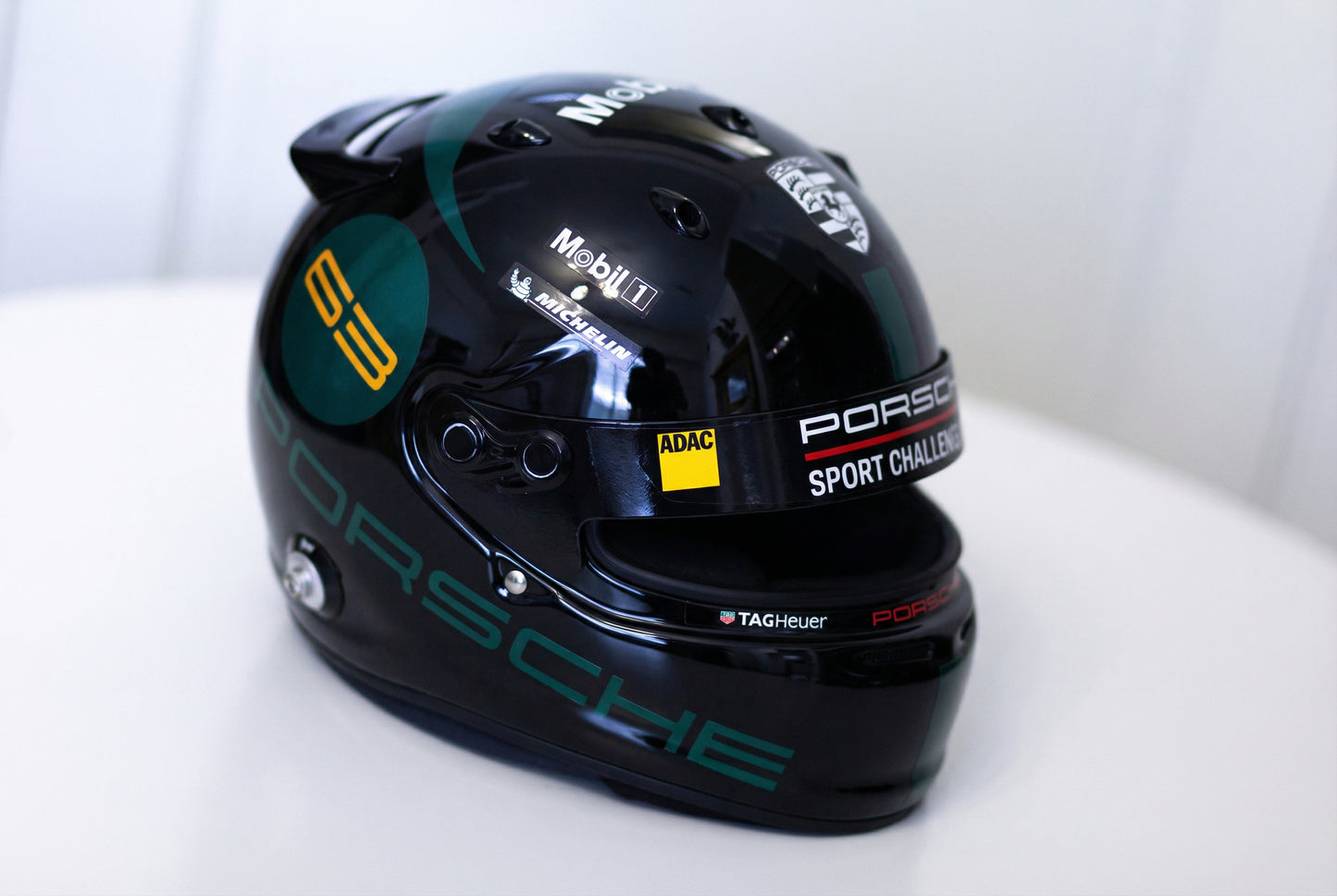 PORSCHE Challenge Helmet Sticker Pack Color Scheme #2 GREEN (design pack) (Karting, Motorsport, Moto)