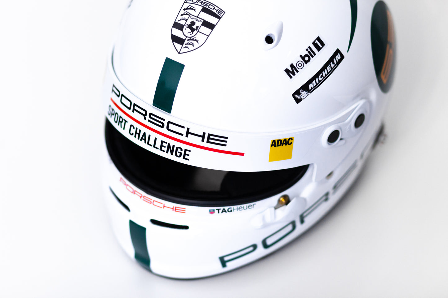 PORSCHE Challenge Helmet Sticker Pack Color Scheme #2 GREEN (design pack) (Karting, Motorsport, Moto)